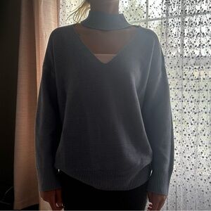 Windsor Gray Cowl Neck Sweater with Soft Knit